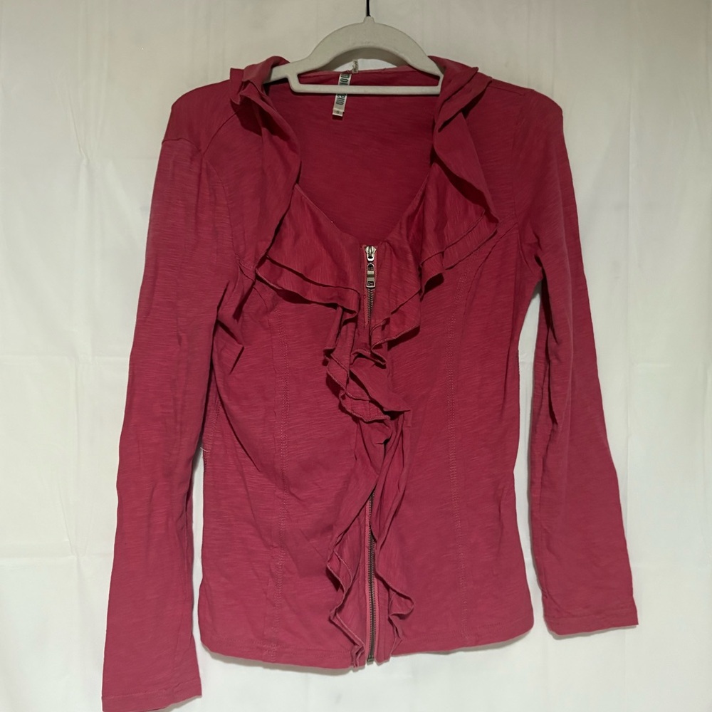 Monoreno jacket zip up pink sz
